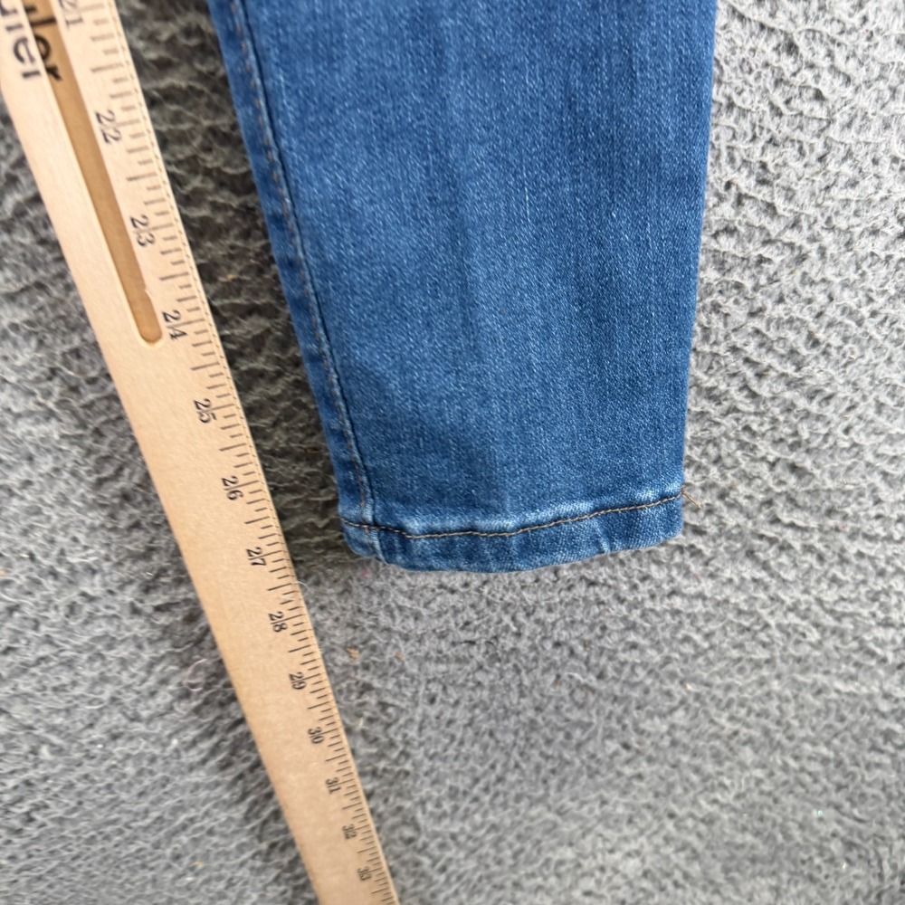 Most Wanted Jeans Women 11 Blue Cotton Denim Skinny Crossover Distressed Stretch - Picture 9 of 10